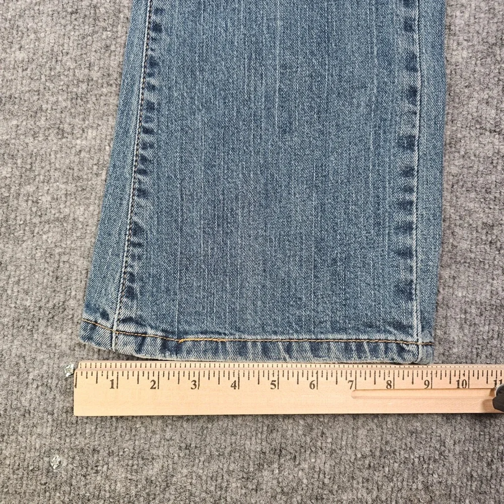 Vintage Levi's 542 Low Rise Flare Jeans Womens 12M Medium Wash Y2K Flap Pocket